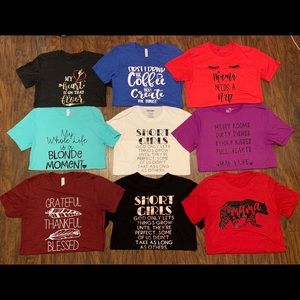 Custom tee shirt designs (size small for all)